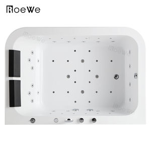 Baignoire bain tourbillon à lumière led, baignoire à massage à l'eau en acrylique, grande chute d'eau, hydrothérapie, spa - Product Image 5