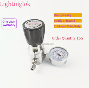 Nitrógeno, argón, helio, helio, Co2, acetileno, regulador de gas de acero inoxidable 316L para líneas de gas de laboratorio - Product Image 1