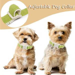 Baumwoll-Hanf Katzenhalsbänder Verstellbares Hundehalsband Schnellverschluss Niedliches Hochzeits-Welpenhalsband - Product Image 2