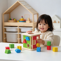 Juguete Educativo Montessori de Madera, Juguetes de Madera para Bebés, Caja de Clasificación de Formas para Niños