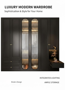 Grande armoire de rangement pour <span class=keywords><strong>chambre</strong></span> avec portes coulissantes et tiroirs pour une organisation maximale - Product Image 2