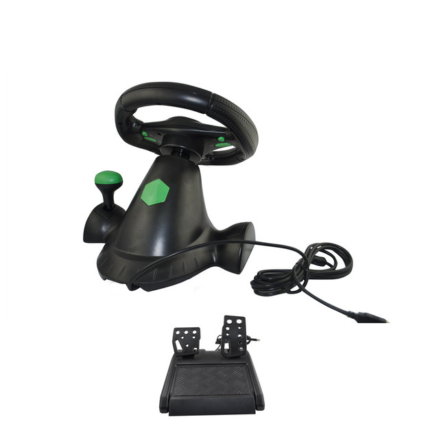 Qoeme 270 Degree Force Feedback Racing Simulation Driving Steering Wheel Wired Game Wheel Steering PC/// Compatible