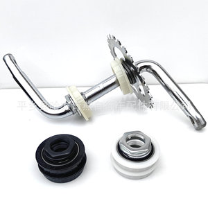 Bicycle Integrated Crank Bearing Assembly With Bottom <b>Bracket</b> For Children's Bike <b>White</b> And Black Durable - Product Image 1