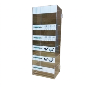Cheap acrylic mobile phone accessories display stand rack for sale phone accessories display shelf - Product Image 1