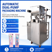 Máquina Envasadora de Salsas Automática de Doble Carril DEEPACK, Máquina de Llenado y Sellado de Sobres de 7-60 ml para Ketchup y Aceite de Chile