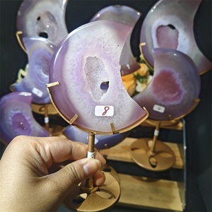 Cristallo <span class=keywords><strong>di</strong></span> Agata <span class=keywords><strong>Rosa</strong></span> Naturale all'Ingrosso, Cristallo Lunare per Decorazione Casa e Guarigione - Product Image 5