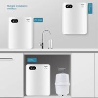 Purificateur d'eau par osmose inverse sans réservoir AIHUAPU, 5 étapes, pour usage domestique, filtre de robinet de cuisine à consommation directe, 75 GPD, alimenté par USB, eau pure