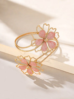 Bracelet à motif floral creux tendance, bracelet de bras polyvalent pour femmes, bracelet de bras réglable
