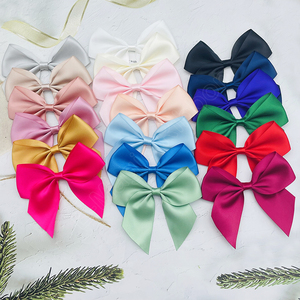 E-ma thuật thấp moq Pre Tie 11cm chiều rộng làm bằng tay cung đôi bên satin Ribbon tự dính cung cho bao bì trang trí - Product Image 5