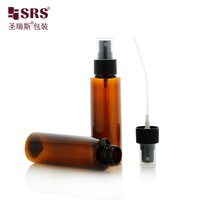 Flacon pulvérisateur vide en plastique PET Transparent, ambre vert marine, emballage cosmétique, 100 ML, en Stock