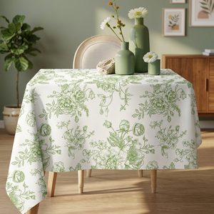 Mantel Rectangular de Lino y Algodón con Borlas, Tejido, para Banquetes y Bodas, Fabricante OEM, Venta al Por Mayor - Product Image 1