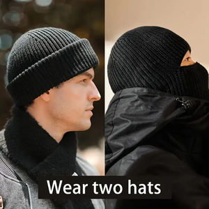 Nuovo Design 2025: Cappello Invernale Lavorato a Maglia, <span class=keywords><strong>Maschera</strong></span> Termica per Ciclismo, Balaclava a Doppio Strato per <span class=keywords><strong>Uomo</strong></span>, Doppio Uso per Sci e Protezione dal Freddo - Product Image 4