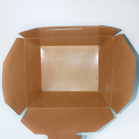 Boîte à emporter personnalisée SP2683 en papier kraft réutilisable et jetable pour repas rapides, salades, nouilles et autres plats à emporter