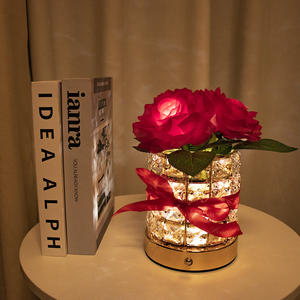 Lampe Ornement Trois Tons Lumière Rose Cylindrique Cristal Lampe de Table Décoration de Table Cadeau Uionen 2206 - Product Image 5