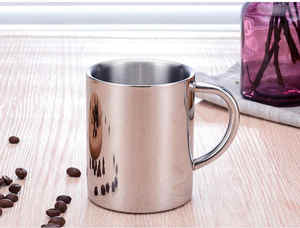 Taza de Acero Inoxidable 304 con Tapa y Asa, Taza de Oficina, Taza de Negocios, Doble Capa, Aislamiento Térmico, Taza Infantil, Regalo al por Mayor - Product Image 2