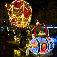 Fabricant chinois de lumières LED en forme de montgolfière jaune, motif géant pour extérieur, indice de protection IP65, décoration de Noël, de mariage, télécommande