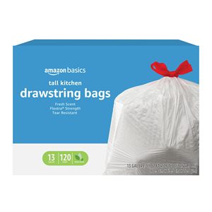 Sac poubelle noir à cordon de serrage de 30 gallons, 33*30 pouces, en matériau LDPE, sac à déchets ménagers, sac poubelle polyvalent avec fermeture rouge - Product Image 4