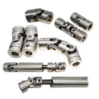 Arbre de cardan universel double en acier allié usiné CNC - Marque HK AA, longueur 300 mm, alésage 10 mm, angle de rotation 90°, garantie 1 an