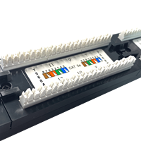 Rak Server Distribusi Ethernet Gcabling Network 48 Port RJ45 UTP CAT 6 Cat6 Cat5e dengan Panel Patch