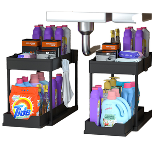Under Sink Organizer,Pull Out Cabinet Organizer 2 Tier Slide Out Sink Shelf Cabinet Organizer and <strong>Storage</strong>,<strong>kitchen</strong> <strong>Storage</strong> <strong>Rack</strong> - Product Image 1