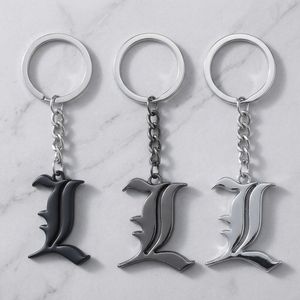 Portachiavi <span class=keywords><strong>Anime</strong></span> <span class=keywords><strong>Death</strong></span> <span class=keywords><strong>Note</strong></span> L in Lega di Zinco di Alta Qualità, Ciondolo a Forma di Quaderno Nero, Vendita all'Ingrosso - Product Image 2