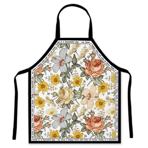Ensemble d'aprons parent-enfant de qualité supérieure, réutilisables, en polyester, sans manches, avec technologie anti-salissure avancée - Product Image 3