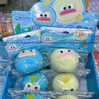 Jouet en caoutchouc souple anti-stress en forme de poisson avec de grands yeux, design mignon, rebond lent, pour les enfants de 8 ans et plus