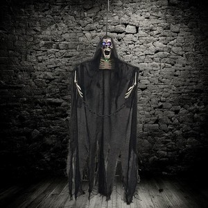 Halloween Falando Assustador Elétrica Animado Fantasmas Voadores Esqueleto para Fontes Indoor Partido Cemitério Exterior - Product Image 1