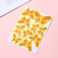 Décoration de gâteau papillon en papier doré imprimé couleur, pour anniversaire, remise de diplôme, carte de gâteau, outils de décoration de gâteau à insérer