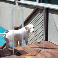 Barrière pour animaux de compagnie autoportante, pliable, en acrylique, pour portes, escaliers, maison, barrière en lucite en zigzag, barrière intérieure pour animaux de compagnie