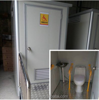 Toilettes portables pour événements, adaptées aux fauteuils roulants, avec barre d'appui en L, pour festivals et foires