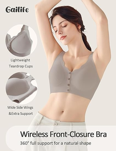 Reggiseno Allattamento Senza Cuciture <span class=keywords><strong>in</strong></span> <span class=keywords><strong>Cotone</strong></span> <span class=keywords><strong>100</strong></span>% Morbido e Confortevole con Chiusura Frontale, Antibatterico e Senza Ferretto, per la Mamma - Vendita all'Ingrosso - Product Image 5