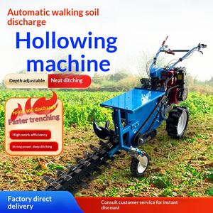 Máquina Zanjadora Agrícola Autopropulsada de 1 M de Profundidad para Huertos, con Ranuradora de Tuberías y Cables - Product Image 1