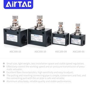Airtac ASC100-06/200-08/300-10/300-15 tốc độ điều chỉnh van một chiều Van tiết lưu không khí Hướng dẫn sử dụng solenoid ga dòng chảy C - Product Image 5