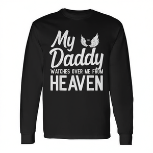 Camiseta de manga larga con estampado de My Daddy Watches Over Me From Heaven - Product Image 2
