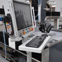 Machine à jet d'eau abrasive à 5 axes CNC avec pompe à entraînement direct pour le biseautage des tôles d'acier et les composants de la construction navale