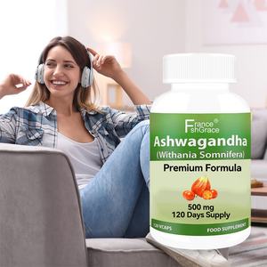Cápsulas de Ashwagandha Premium de 500 mg, Favorecen la Calidad del Sueño, 120 Cápsulas, Suplemento de Extractos de Raíz de Ashwagandha - Product Image 1