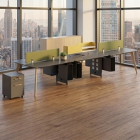 Poste de travail moderne pour bureau, bureaux informatiques, station de travail cloisonnée en bois pour employés, mobilier de table, vente en gros d'usine