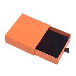 Custom Pink Sliding Drawer Jewelry <b>Box</b> for Necklace <b>Earring</b> and Ring Gift Packaging Premium Cardboard Jewelry <b>Box</b> Orange Accent - Product Image 6