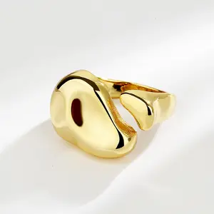 Hot Sale New Style Silber Ring für Frauen Schmuck, Einfache Ring weibliche kreative coole Farbe Stil