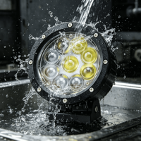 5.5Inch 45W Round LED Work Light 4D Lens IP68 Waterproof 12-48V Auxiliary Driving Lamp for Offroad Car Truck Forklift Machinery