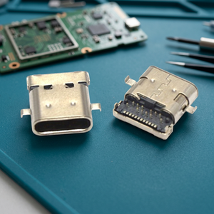 หัวต่อ USB 3.1 Type C ตัวเมียแบบ DIP ของ Ariba Technology ชนิดมุมฉาก ชุบดีบุก  หน้าสัมผัสทองแดงอัลลอยด์  ตัวเรือนสแตนเลส LCP - Product Image 3