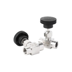 Vanne de régulation de débit manuelle en acier inoxydable 304/316L de 3/8\", filetage interne, vanne à aiguille droite pour la régulation du débit des instruments - Product Image 5