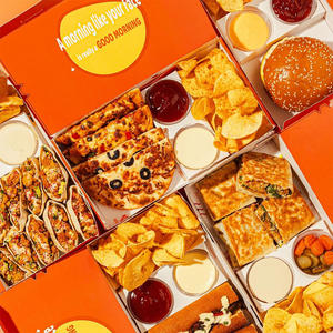 Boîte d'emballage à emporter en carton blanc biodégradable et écologique de qualité alimentaire pour frites, <span class=keywords><strong>kebab</strong></span>, grillades et viande - Product Image 3