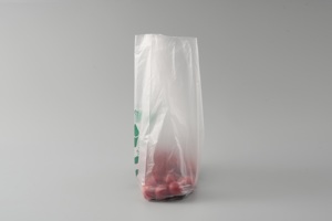 Sac d'emballage en plastique transparent de qualité alimentaire imprimé sur mesure, fond plat avec soufflet, ouverture plate, sac de rangement pour fruits et légumes - Product Image 2