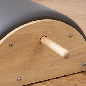 برميل بيلاتس محمول مخصص من LUMINE لاستوديوهات اللياقة البدنية، كرة يوغا لتصحيح العمود الفقري مصنوعة من الخشب المتين بألوان وشعارات مخصصة - Product Image 2