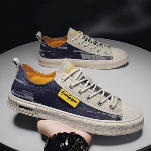 Nouvelles Chaussures en Toile pour Hommes 2026 - Chaussures Plateformes en Denim Respirantes à Semelle en Caoutchouc Style Coréen Tendance et Polyvalentes - Product Image 4