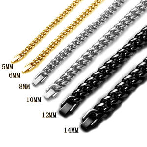 جريئة العصرية التيتانيوم الصلب سلسلة الارتباط كوبي قلادة الفولاذ المقاوم للصدأ المجوهرات للرجال هدية مثالية التبعي - Product Image 4