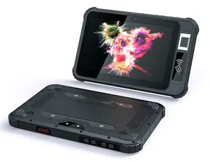 Tablet industrial com impressão digital do FBI, computador com IP65 robusto, computador celular Android11 de 8 polegadas, 4GB + 64GB, com scanner NFC e 2D