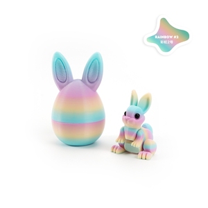 Juguete Flexible Articulado de Conejo Impreso en 3D, Decoración de Pascua para el Hogar y la Oficina, Relleno para Cestas de Pascua, Mini Conejo de Seda con Orejas y Huevo - Product Image 5